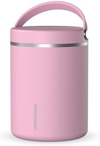 Hydrapeak 32oz Stainless Steel Vacuum Insulated Thermos Food Jar | Kids Thermos for Hot Food and Cold Food, Wide Mouth Leak-Proof Soup Thermos for Adults, 10 Hours Hot and 16 Hours Cold (Cotton Pink), HP-Jar-32