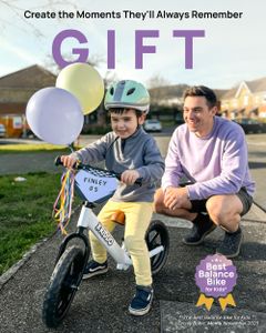 KRIDDO Toddler Balance Bike, 12-Inch, Custom Plate, White – Ages 2-5