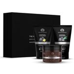 The Man Company De Tan Face Care Kit for Glowing & Moisturised Skin with Charcoal Face wash, Scrub & Moisturizing Cream - Set of 3