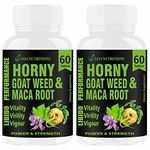 Goa Nutritions Horny Goat Weed with Maca Root Powder Extract, Helps boosting Energy levels-120 Tablets (Pack 2)