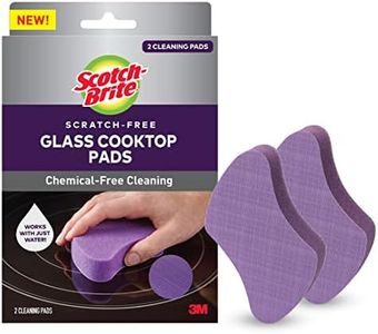 Scotch-Brite Cooktop Pad for Glass Stovetops, Chemical-Free, 2 Count (Pack of 1), Multi-Color