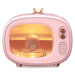 Ultrasonic Cool Mist Animal Humidifiers, LED Nightlights, Superbcco Mini Cute USB Humidifier, 6H Top Re-filling Ultrasonic, 30dB Whisper-Quiet, 400ML, 800mAh Wireless, USB Charging for Bedroom (Pink)