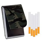 Indias Fashion Stainless Steel Regular Cigarettes Case Holder Pocket Sized for Men & Women (Green)