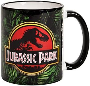 Elbenwald Jurassic Park Tazza Logo Jungle Motif Stampa rotonda Ceramica 320 ml