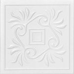 A La Maison Ceilings R159 Cockatoos Foam Glue-up Ceiling Tile (256 sq. ft./Case), Pack of 96, Plain White