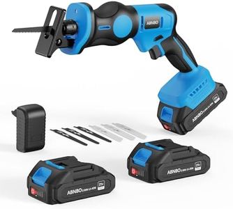 ABNBO 20V Cordless Reciprocating Saw, Brushless Electric Reciprocating Saw with 2 Batteries and 6 Blades,Tool-Free Blade Change, Portable Power Reciprocating Saw for Cutting Wood, Metal, PVC