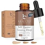 Self Tanning Drops - Self Tanner Drops for Face Tanner, Sunless Tan, Body & Face Self Tanner Drops, Face Tanning Drops to Make Self Tanner Face Self Tanning Lotion, Tan Drops for Face Tan