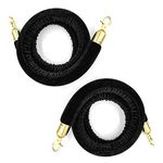 2 pcs Velvet Stanchion Rope,Crowd Control Rope Safety Barrier,Thick Stanchion Queue Barrier Rope for Red Carpet Events,Holleywood Themed Birthday Party,Car Shows,Upscale Affairs,Grand Opening Ceremony