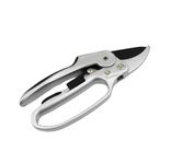 Garden Art Heavy Duty 20cm Long Ratchet Trimmer/Shear/Pruner (GAHC197) | SK5 Blades Steel Teflon Coating Blade | Alluminium Alloy Handle With TPR Insert and safety Lock | (Garden Scissor)