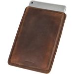 CataPurus Top Grain Leather 8.3" Slim Tablet Case Protector, Solid Minimalist Vintage Design, Handmade, Compatible with 8.3" iPad Mini 6 iPad Mini 7.9" A1599 A1600 A1538 A1550 A2133, Coffee 8.3 Inch