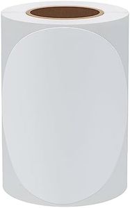 Hybsk White Permanent Color-Code Dot Stickers Round Semi Gloss Paper Stickers Adhesive Label (4 inch)