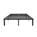 HOMUS California King Size Bed Frame-Steel Slat Non -Slip 14 Inch High Mattress Foundation-No Box Spring Needed Platform/Noiseless & Squeak-Less