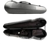 Vetimobato Carbon Fiber Violin Case 4/4 Full Size Strong light Hard Shell Violin Case with Back Strap & 2 Bow holder & accessory pocket Violin Box ca. 1.7kg (Black small pattern)