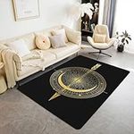 HATEGE 3D Archery Target Rug 60 x 120 cm for Living Room, Archery Area Rugs Archery Target Carpet Runner for Bedroom or Hallway,Non Slip Mats DT2200