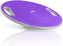 HCE Wobble Balance Board, Plastic Balance Trainer Board Wobble Board with Handles Core Trainer for Standing Desk, Core Training, Home Gym Workout (purple)