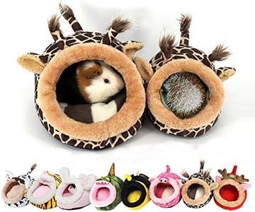 MYIDEA Warm Guinea Pigs Bed,Hedgehog Winter Nest,Rat Chinchillas & Small pet Animals Bed/Cube/House, Habitat, Lightweight, Durable, Portable, Cushion Big Mat (Small Pet - L, 1.Giraffe)