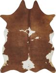andiamo Amarillo Cowhide Rug Faux Fur Bedroom Living Room Faux Fur in Photo Print 125 x 155 cm Cream/Brown