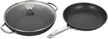 Le Creuset Toughened Nonstick Pro Cookware Set, 3pc. (9.5” Fry Pan & 2.5 qt. Braiser W/Glass Lid)