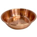 Messy Mutts Copper Colored Stainless Steel Bowl | Fits Medium Messy Mutts Silicone Bowl Holders and Medium Silicone Lids (Sold Separately) | Dog Food, Water Bowl | 1.5 Cup (Medium)