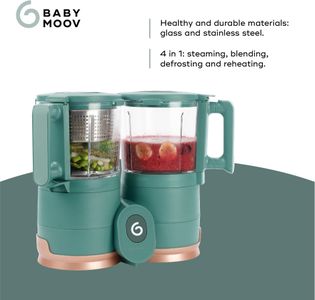 Babymoov Nutribaby Glass Baby Food Maker – Multi-Function Steamer & Blender