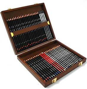 Derwent Sketching Collection, Drawing & Writing, Set Of 48 Pencils In A Wooden Gift Box, Ideal For Sketching, Professional Quality, 0700759