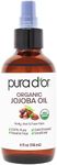 PURA D'OR 4 Oz Organic Jojoba Oil - USDA Certified - 100% Pure & Natural Moisturizer - Cold Pressed, Unrefined, Hexane Free Base Carrier Oil For DIY Skin Care, Hair, Face & Nails
