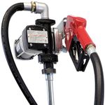 Macnaught Fuel Transfer Pump M3 120V, 15 GPM 3/4" High Flow Fuel Pump, Auto Shut-Off, Nozzle, Discharge Hose, Expandable to 36" Length, CSA Certified for Gasoline, Diesel, Kerosene, Mineral Spirits
