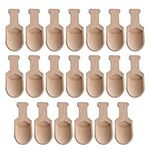 RDEXP 95x34mm Unpainted Wooden Scoops Spoon Sugar Bath Salt Scooper for Spices Parties Home Kitchen Tool Set of 20