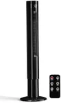 Antarctic Star 43 inch Tower Fan Portable Electric Oscillating Fan Quiet Remote Control Bladeless Floor Fan 3-Spped Wind Mode 12H Timer Bedroom Office Black