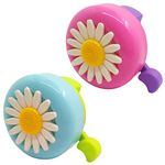 SENHAI 2 Pcs Kids Bicycle Bells, Toddler Bike Bell Accessories Flowers Bike Ring Horn Ringtone Alert for Boy & Girl