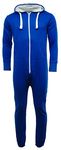 Urban Road Unisex Plain Onesie | Men & Women All-in-one Lounge-wear Royal Blue