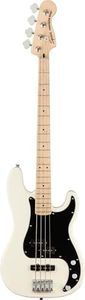 Squier by Fender Affinity Series Electric Precision Bass Guitar, Maple Fingerboard, Olympic White, Comes with Free Virtual Lessons