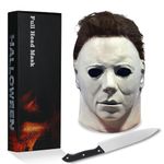 Halloween Mask Adult, Halloween Scary Cosplay Mask (White)