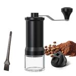 Olkezz® Manual Coffee Grinder, Hand Coffee Grinder with High Precision Ceramic Contemporary Conical Burr, 30-Grade Adjustable Settings, for Aeropress, Espresso, Pour Over, French Press, Moka pots.