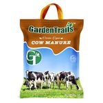 GardenTrails Premium Organic Cow Manure for Plants and Home Gardening - 5 Kg (Pack of 1)