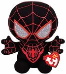 TY Marvel Avengers Miles Morales, Licensed Squishy Beanie Baby Soft Plush Toys, Collectible Cuddly Stuffed Teddy