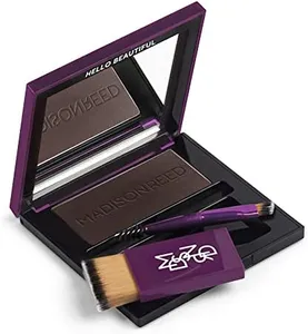 Madison Reed Root Touch Up + Brow Filler, Ombra Dark Brown, Instant Gray Coverage, Fills in Brows & Thinning Hairlines, Temporary Concealing Powder, 0.13 oz (60 uses)