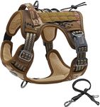 UPET No Pull Dog Harness Reflective Adjustable Heavy Duty No Choke Comfortable Service Puppy Soft Padded Vest Harnesses for Small Medium and Large Dogs Walking Inclouded 1*Dog Seat Belt(Camouflage L)