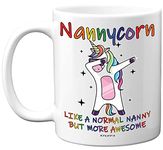 Stuff4 Nanny Birthday Gifts - Nannycorn - Best Nanny Mugs, Happy Birthday Nanny Mug, Special Christmas Nan Gifts from Grandchildren, Funny Xmas Tea Coffee Cup Cups, 11oz Ceramic Dishwasher Safe Mugs