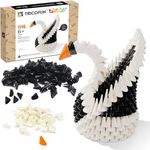 Tricofun 3D Animals Creative Soft Building Blocks, Cute Animal kit Assembling Building Toys Pressure-Relief Toy STEM Toys Educational Building Toys Interlocking Soft Building Blocks (1110-SWAN)