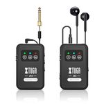 XTUGA 2.4G Stereo/Mono Wireless in Ear Monitor System with Earphone, Automatic Pairing Professional Wireless IEM Stereo Syetem for Studio Band Rehearsal