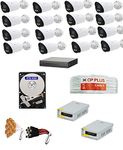 CP PLUS 1080p Full HD 16 Camera Combo Set (16 CH HD H.265+ DVR 1 Nos, Colour View in Night Bullete Outdoor 16 Nos,4TB Hard Disk, 8 CH SMPS 2 Nos,CCTV Cable Bundle 1Nos,BNC and DC Connectors)