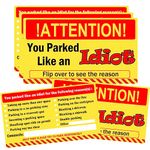 You Parked Like an Idiot Business Cards 3.5"x2" Writable Bad Parking Cards Funny Parking Violation Cards Multi Violation Reasons for Adults 50pcs