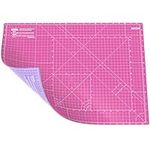 ANSIO Craft Cutting Mat Self Healing A2 Double Sided 5 Layers - Quilting, Sewing, Scrapbooking, Fabric & Papercraft - Imperial/Metric 22.5 Inch x 17 Inch / 59cm x 44cm - Super Pink/Lavender Purple