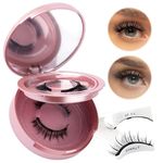 FADVAN Magnetic Eyelashes with Applicator, 2 Pairs 2 Style Reusable Magnetic Lashes Natural Look, No Glue or Liner Needed False Eyelashes, Wispy Strip Lashes Clear Band Magnetic Lashes Kit (B1+B2)