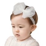 Ziory 1 Pc Bow shape headband- White