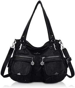 Angel Kiss Sac a Main Femme Sac Grand Sac à Main Multipoche PU Cuir Souple Dames Sac Messager Sac à Bandoulière Sacs à Main pour Femmes