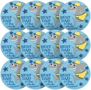 Fun Express Father’s Day Shark Foam Magnet Craft Kit - Creative Craft for Kids to Make Personalized Gifts - Fun Father’s Day Home Activity for Kids & Family - Perfect for Celebrations - 12 Pieces
