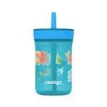 Contigo Kids Leighton Tumbler, Spill-Proof Water Bottle with Straw, BPA-Free Plastic, Dishwasher Safe, Juniper Forest Harvest, 14 oz (414 mL)