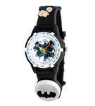 Time Up Analog Dial Glowing Light Cartoon Printed Wrist-Watch for Boys (Age:3-10 Years) -RBT-BAT-X (Bat-Black)